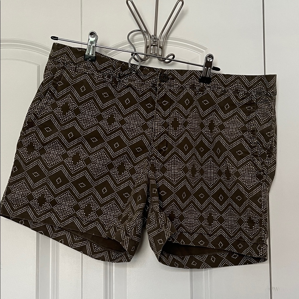 Banana Republic Brown Patterned Shorts